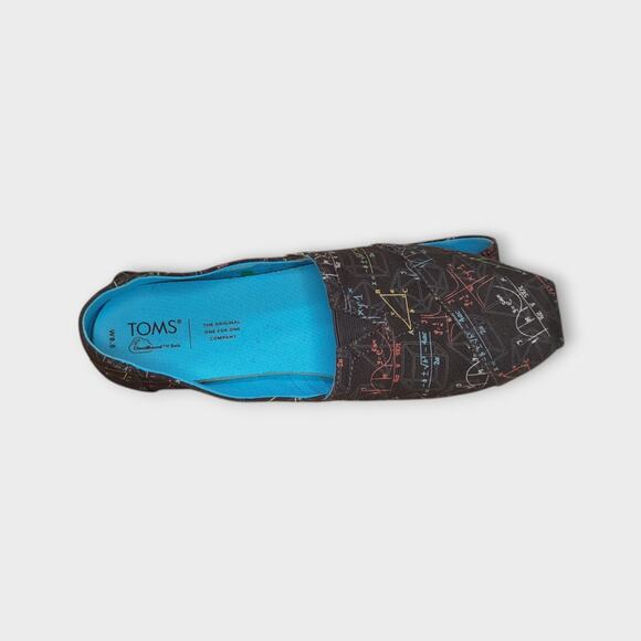 Womens TOMS Alpargata Cloudbound Slip On Shoes Black With Math Print Size 9.5 - Picture 10 of 11